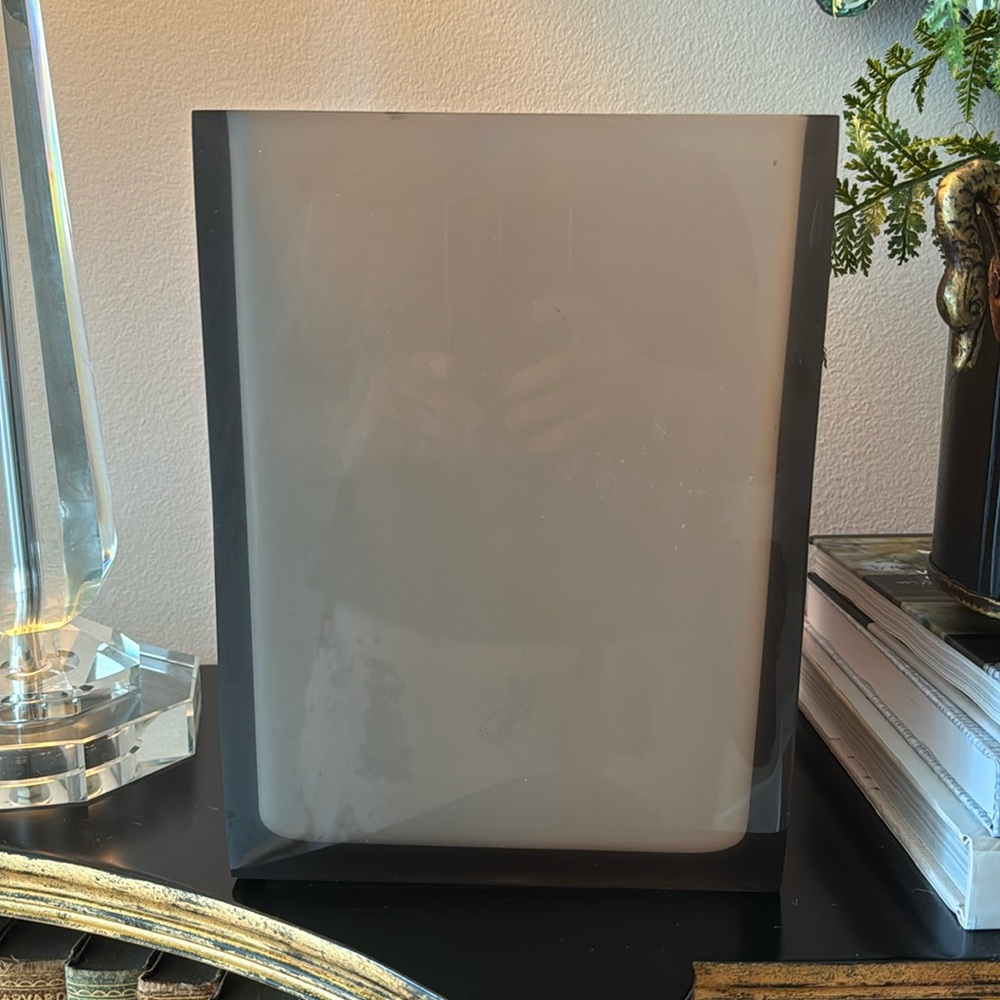 Jonathan Adler wastebasket in smoke.
Gently used